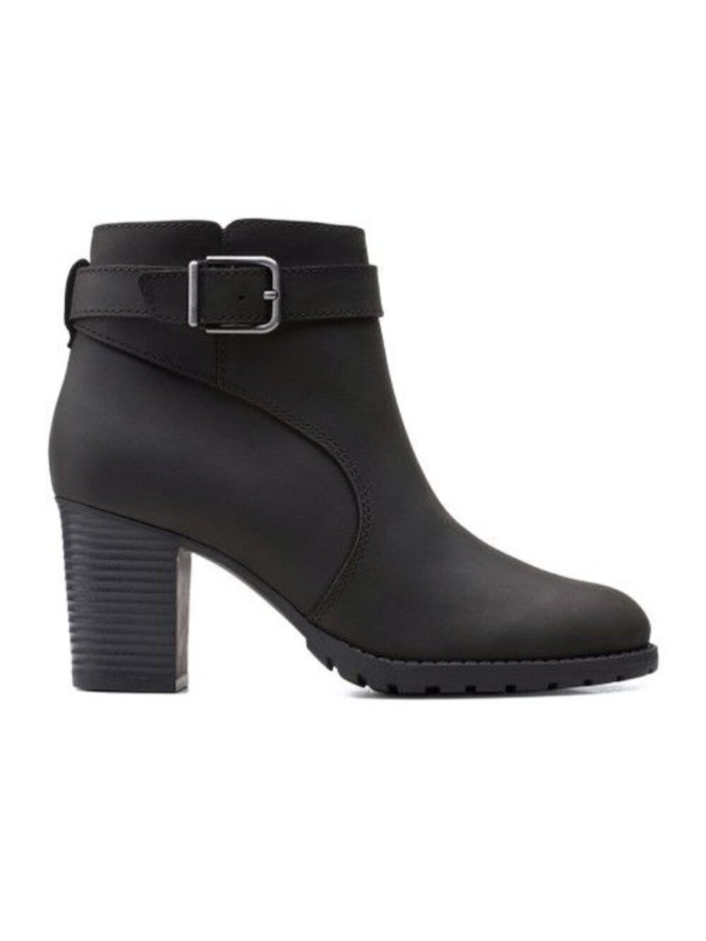 Clarks Collection Verona Lark Women's Ankle Boots Black Leather Size 7 Boho